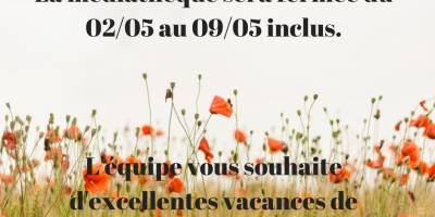 Fermeture – Vacances