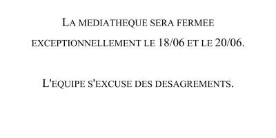 Fermeture exceptionnelle